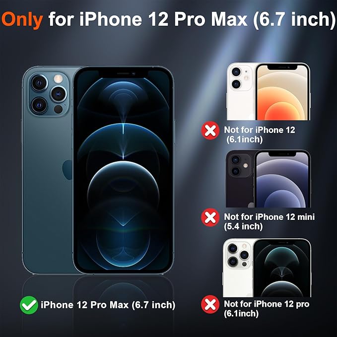 SUPFINE Magnetic for iPhone 12 Pro Max Case (Compatible with MagSafe) (Military Grade Drop Protection) Slim Translucent Matte Shockproof with Anti-Fingerprint Phone Case,Lavender Gray