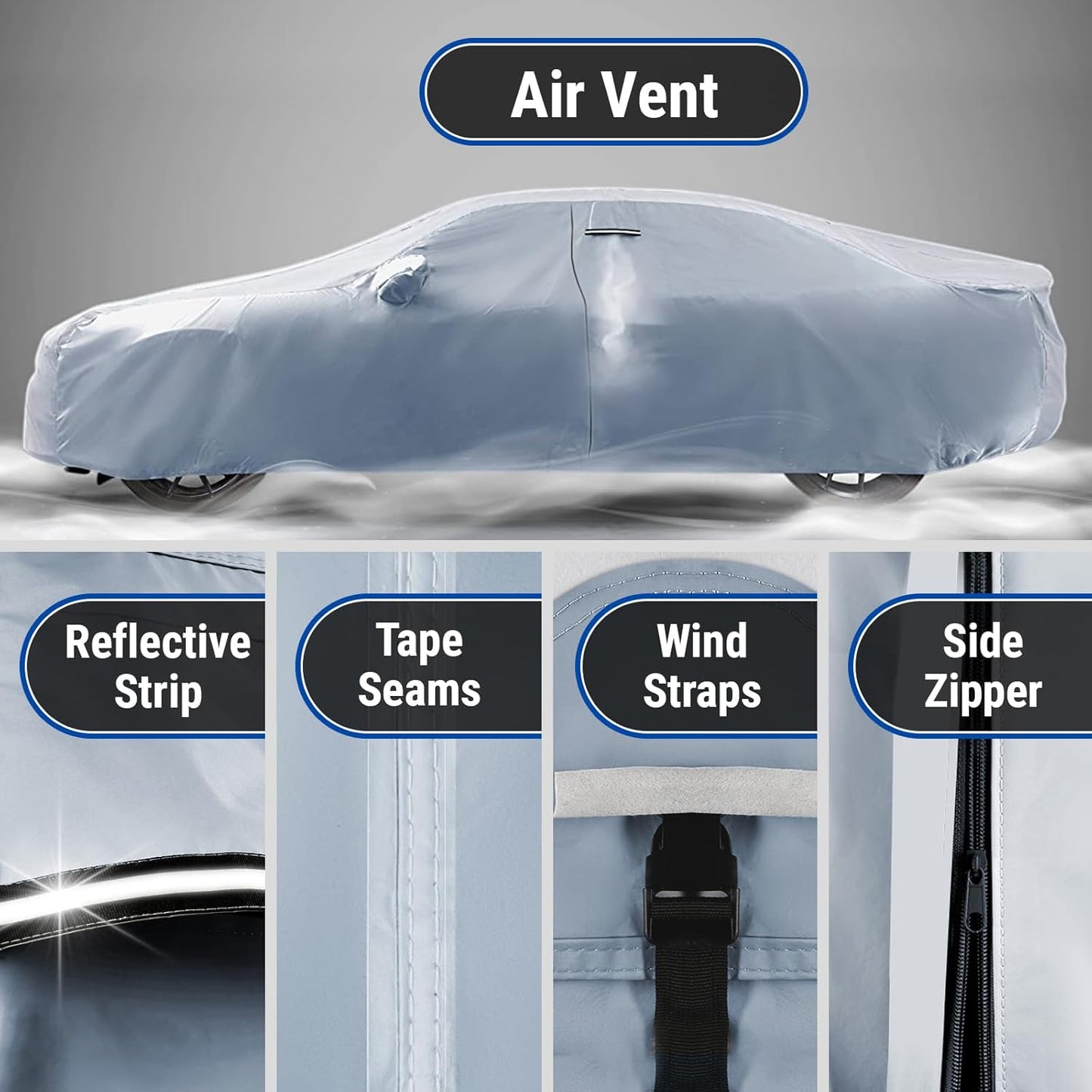 iCarCover Premium Car Cover for 2007-2010 Pontiac G5 Heavy Duty Waterproof All-Weather Automobiles Custom Fit Indoor Outdoor UV Snow Protection Covers with Straps and Bag