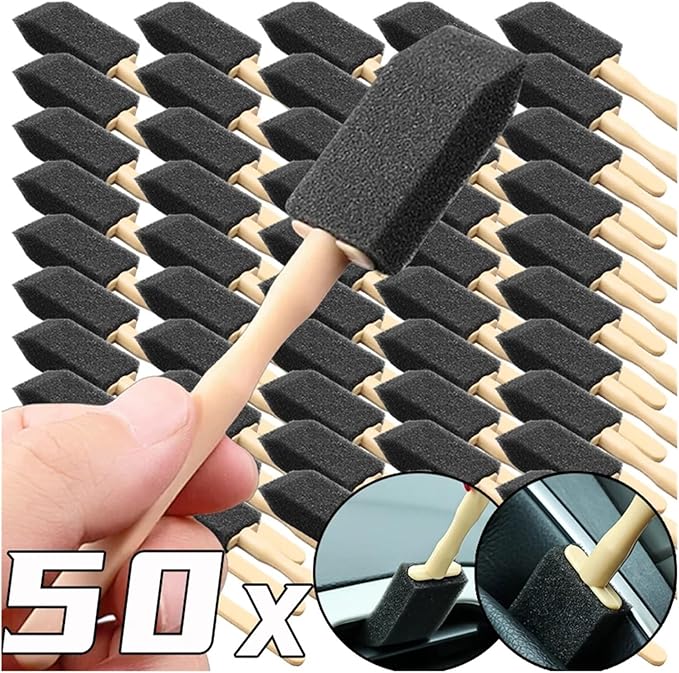 Car Air Conditioner Vent Cleaner Brush – Compact Detailing Tool for Cars, Homes, and Offices – Sponge Head, Sturdy Handle(30pcs)