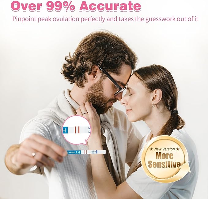Ovulation Tests with Cups, Bulk Ovulation Test Strips for Women, HEAL-CHECK Ovulation Predictor Kit, Accurate Fertility Tests for Home, Individually Wrapped 5mm LH Strips FSA HSA Eligible 30 Count