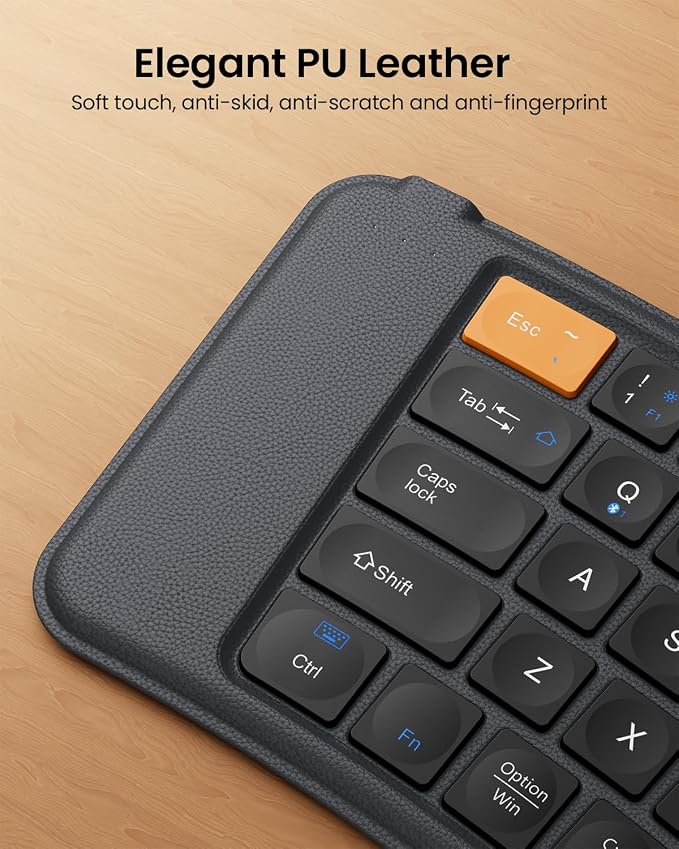 ProtoArc Ergonomic Foldable Keyboard, XK03 Split Folding Bluetooth Keyboard