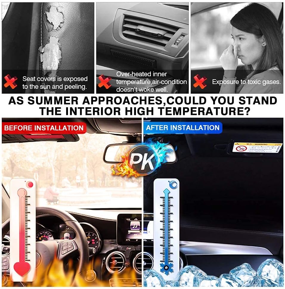 KUST Windshield Sun Shade for Volkswagen VW Tiguan 2018-2023 2024 Window Shade Foldable Sun Visor Protector Blocks UV Rays Keep Your Car Cooler
