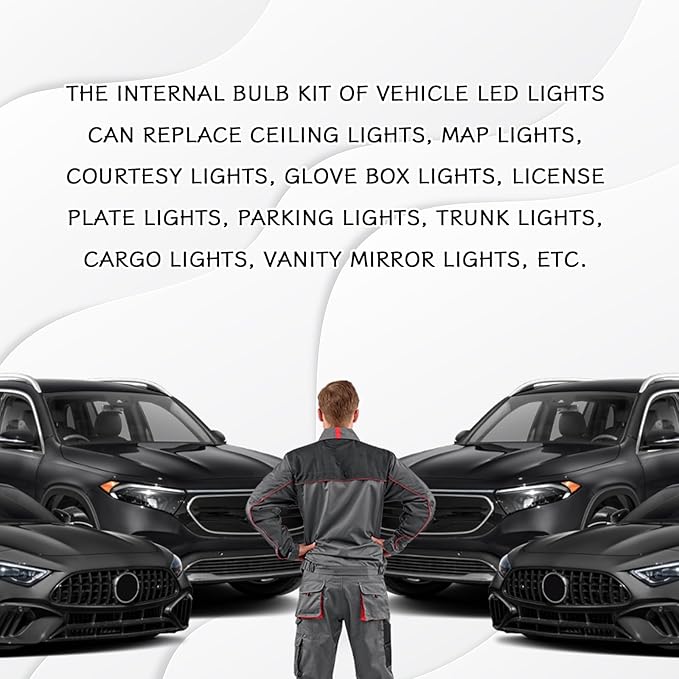 24PCS LED Interior Car Lights, Interior Car Lights Dome Light Set T10 31 mm 42 mm Replacement Bulbs for Top Map Dome Tail Cab Lights and License Plate Courtesy Lights Accessories (Red)