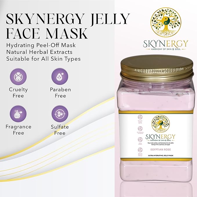 Egyptian Rose Jelly Mask - Professional Grade HydroGlo Peel Off Face Mask for Skin Hydration, Radiance, Reduced Fine Lines & Pigmentation Vajafacial Jelly Mask | 12 Applications (30 fl oz)
