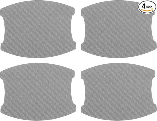 3D Car Door Handle Scratch Protector, 68x85mm Removable Magnetic Car Door Handle Protective Film Grey, 4 Pcs