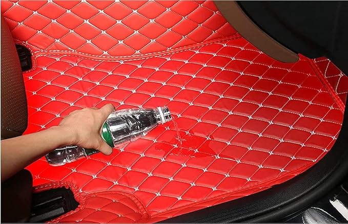 Custome Car Mats Accessories All Weather Floor mats Compatible with Automotive Floor Mats Passenger car mats (All Black White)