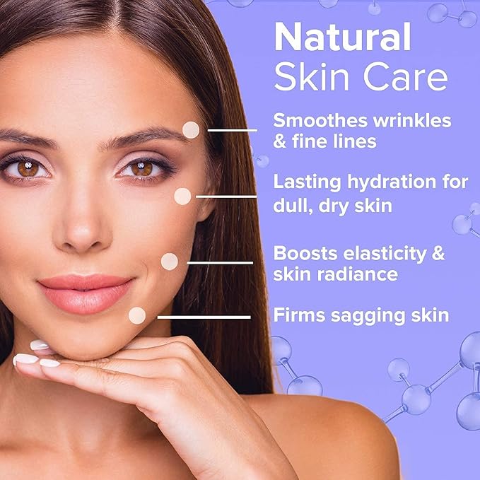 Sanar Naturals Collagen Cream Face Moisturizer - Reduce Wrinkles, Hydrate and Tighten Skin Tone with Hyaluronic Acid, Vitamin E and Apple Stem Cells Anti Wrinkle Cream, 1 fl oz