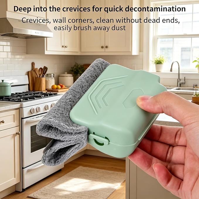 2026 New Magic Window Track Cleaner, Window Groove Cleaning Brush Tools Set, for Cleaning Tile Grout, Louver Blades, Car Air Conditioning Vents, and Narrow Gaps (3pcs Green)