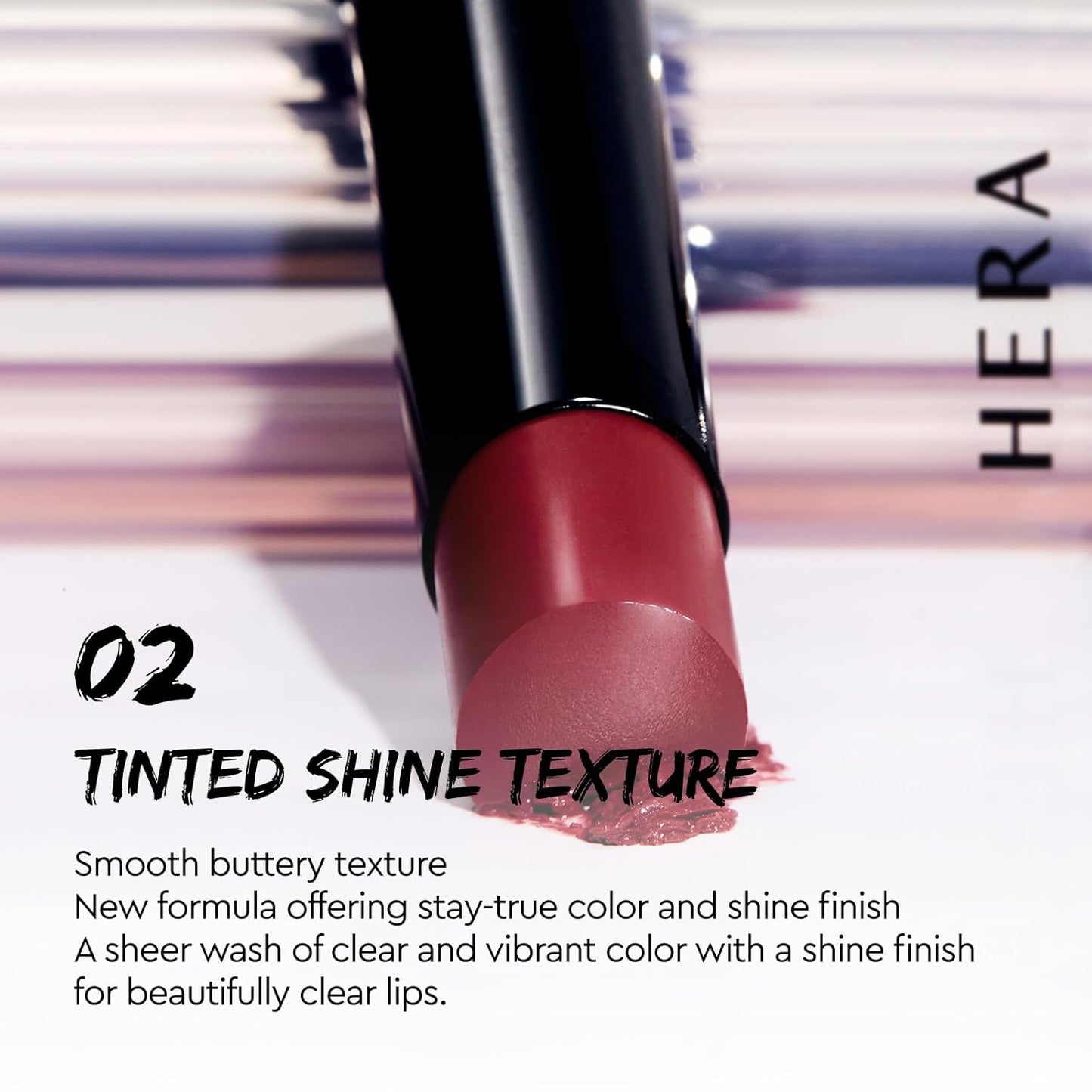 HERA Sensual Tinted Shine Stick 3.5g #498 ANGELS KISS | 12HR Long-lasting Lipstick, Sheer & Buildable Lip Tint Stain, Hydrating Formula with Vitamin E, Smooth Finish and Luxurious Korean Makeup