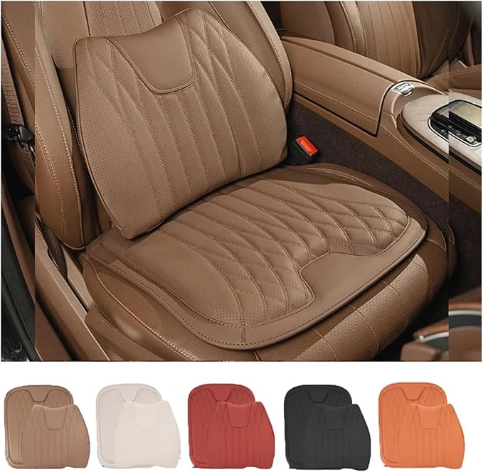 F Car Seat Cushion for BMW All Model I3 I4 I8 X1 X2 X3 X4 X5 X5M X6 X7 Z4 Car Lumbar Support Pillow Auto Seat Waist Back Cushion Y (Color : Brown A)