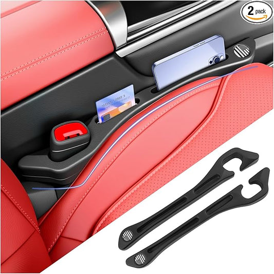 2026 New Car Seat Gap Filler Organizer,2PCS Car Seat Gap Plug with Storage Slot & American Flag Design,Universal Between Cars Seats Blocker Fits 0.98 to 1.57 inch Gaps