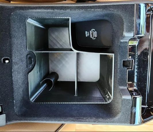 Center Console Armrest Organizer Compatible with 2022-2025 Jeep Grand Cherokee With Factory USB (Compatible with Factory USB (Rear Entertainment Package))