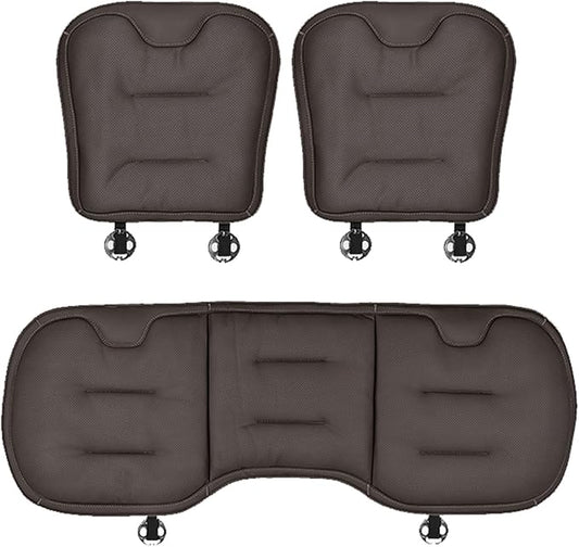 Car Seat Cushion for Porsche Macan 2015-2025-pr, Breathable Non-Slip Driver Seat Pad Ergonomic Memory Foam for Long Driving Car Office,B/3Pcs-Coffee