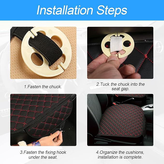 3PCS Set Car Seat Cushion for Front and Back Seat, 3D Soft Linen Breathable Auto Seat Cover, Comfort Non-Slip Rubber Bottom, Car Accessories (Beige/3PCS)