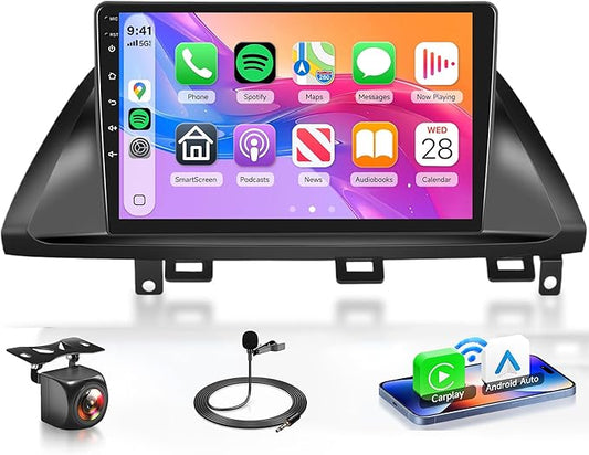 4Core 4G+64G Android Car Radio for Honda Odyssey 2005-2010, Rimoody Car Stereo Carplay Android auto 10.1 Inch Touch Screen GPS WiFi EQ Mirror Link Bluetooth FM Backup Camera