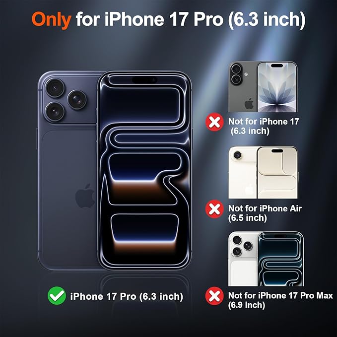 SUPFINE Magnetic for iPhone 17 Pro Case (Compatible with MagSafe)(Military Grade Drop Protection) Translucent Matte Shockproof with Anti-Fingerprint Phone Cover,Dark Purple