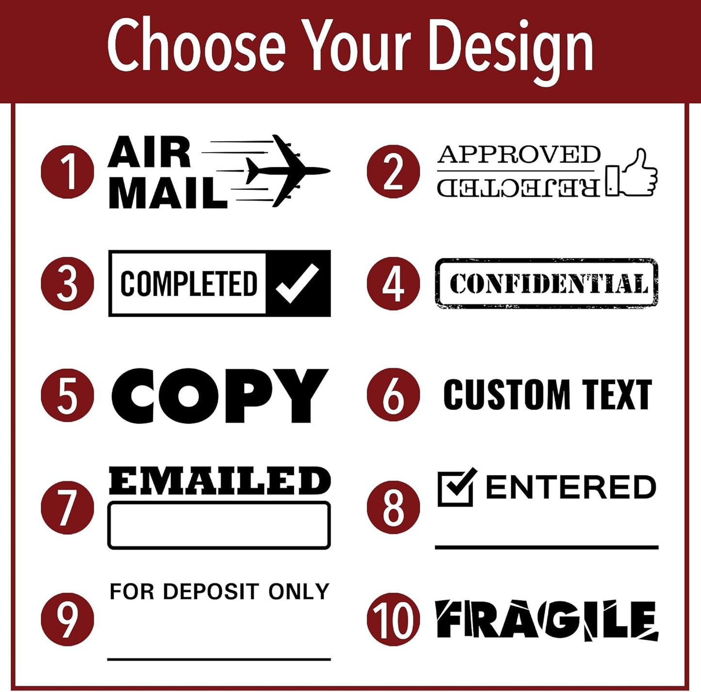 Received Office Stamp | 4 Different Sizes | 20 Designs | Multiple Color Options | Perfect for Quick Validation of Office Documents (Received, Xtra Large)