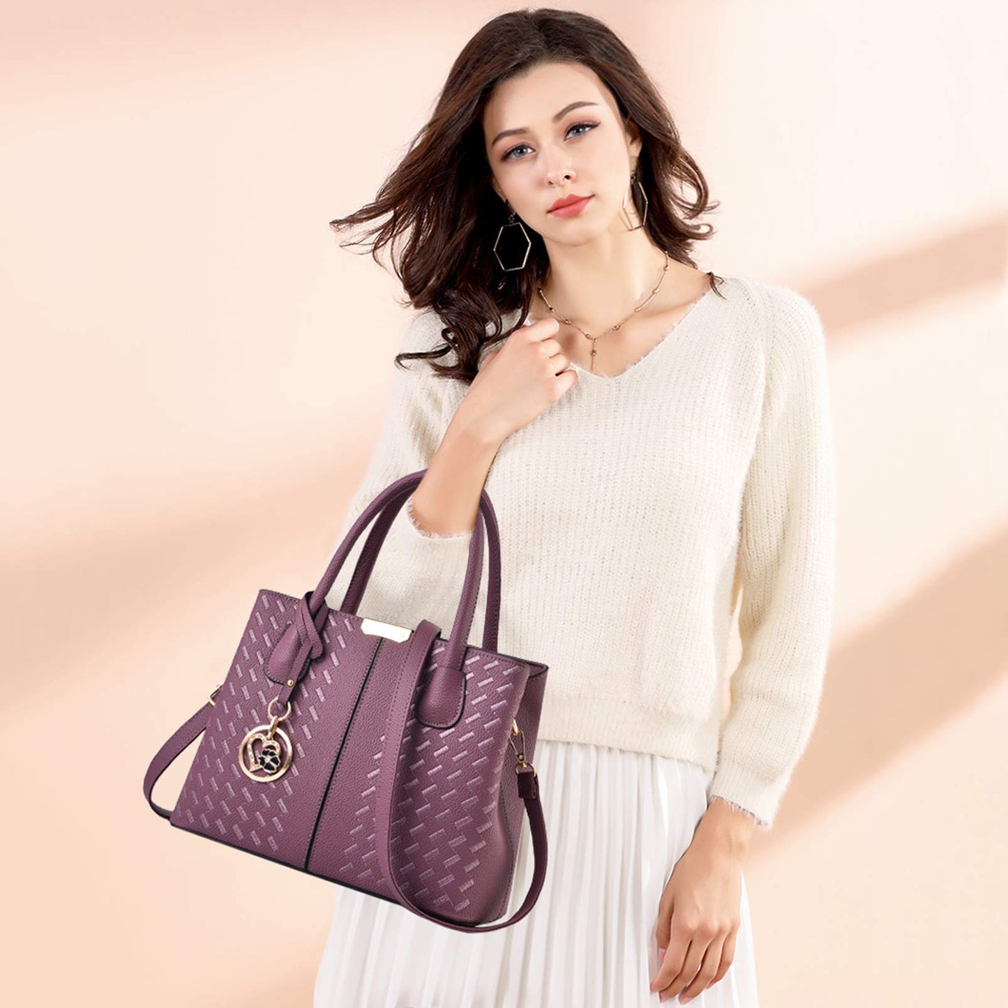 COCIFER Purses and Handbags for Women Fashion Leather Top Handle Satchel Shoulder Tote Bags