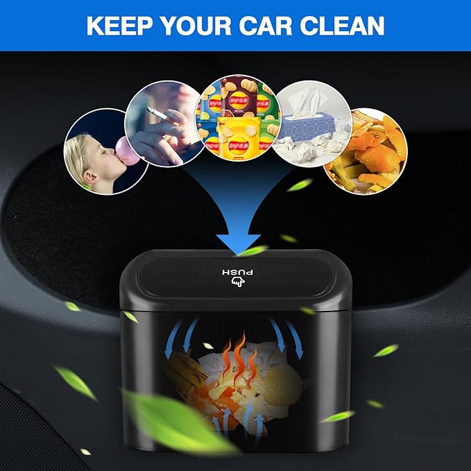 Canvcle Car Door Side Storage Box and Trash Can for 2020-2024 Tesla Model Y (Not for Juniper) Accessories Front Rear Door Insert Tray Organizer Slot Storage Protector with Trash Can 6PCS