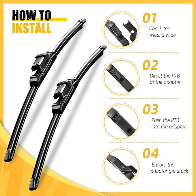 MIKKUPPA 24"+17"+13" Windshield Wiper Blades Replacement for Chevrolet Equinox 2011 2012 2013 2014 2015 2016 2017 Original Factory Quality All Season Front Rear Wiper Blade Set (Pack of 3)
