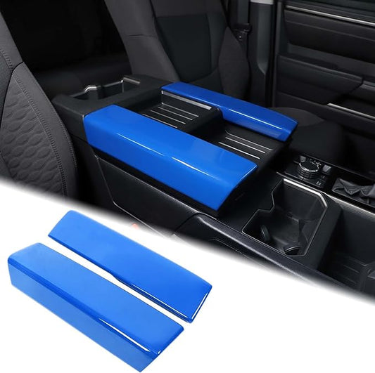Car Center Console Armrest Protector Cover Compatible with Toyota Tundra 2022+ & Sequoia 2023+, Central Armrest Seat Storage Box Cover Cushion Lid Protector Pad Waterproof Anti-Scratch ABS Accessories