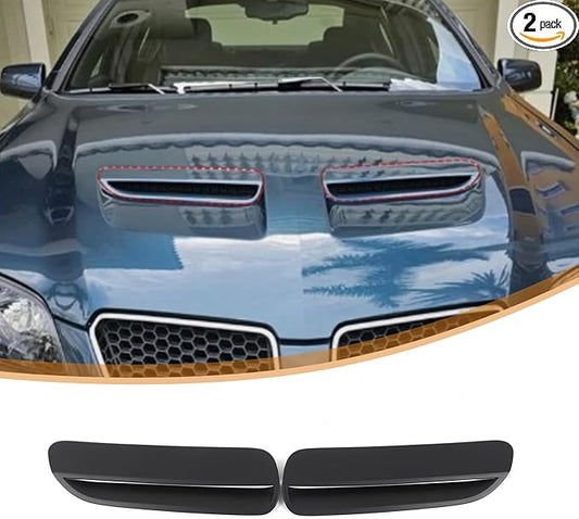 Car Engine Hood Air Outlet Vent Cover Trim Compatible with Pontiac G8 08-09/Holden Commodore 06-12 Car Front Engine Hood Vent Air Flow Intake Body Moulding Protection Cover decoration (Matt black)