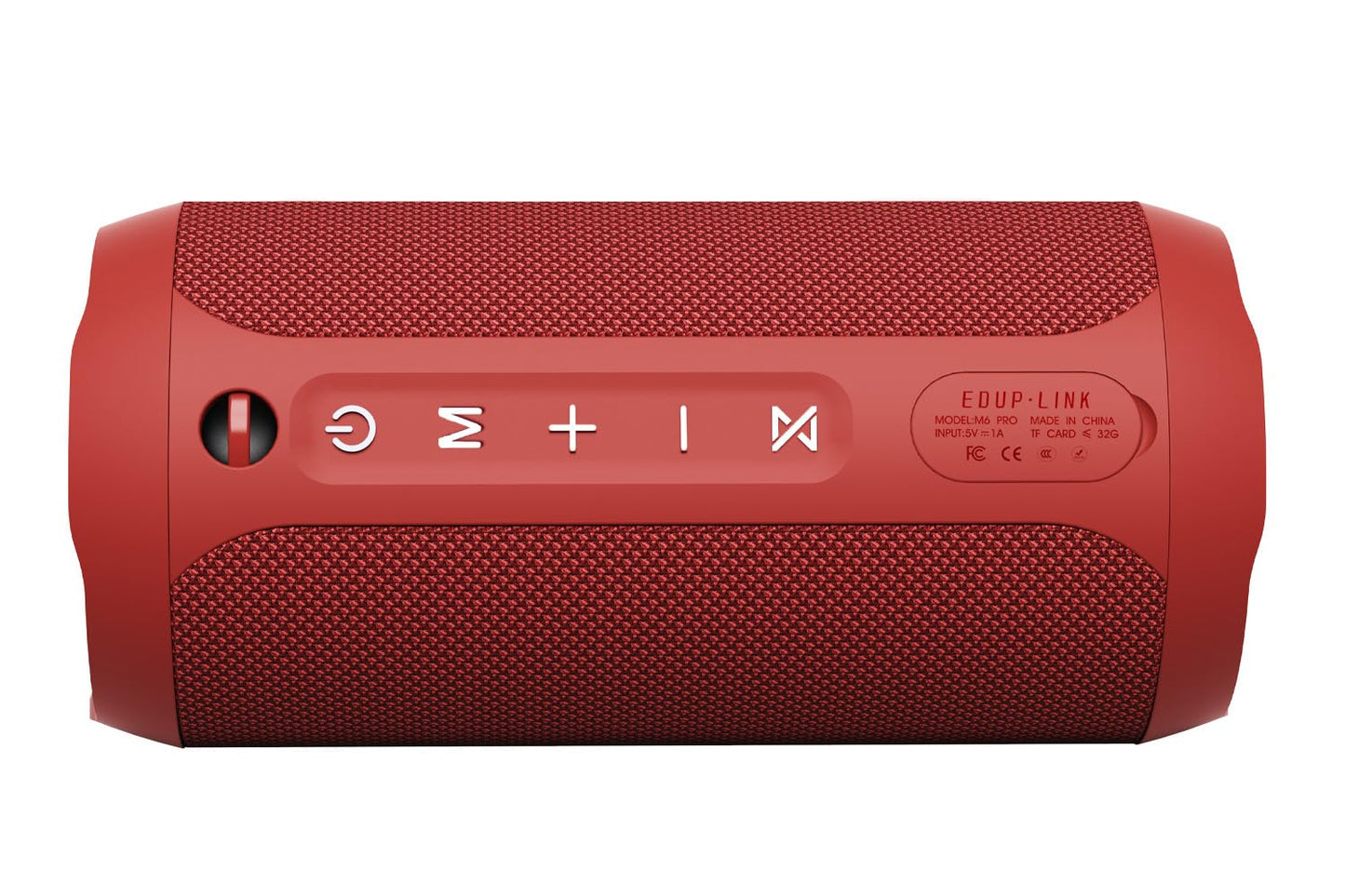 EDUPLINK Bluetooth Speaker, Portable Wireless Speakers, Waterproof IPX7 Speaker, TWS Pairing Stereo, Long Playtime for Home, Travel, Red
