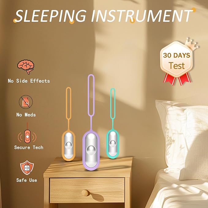 Brain Massage Adjust Heart Rate,Headache Focus Attention,Small and Easy to Carry,Improve Deep Sleep (Light Blue)