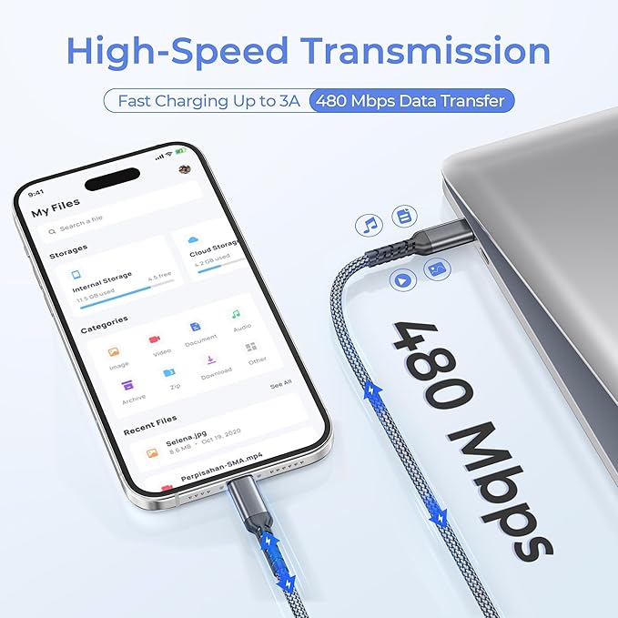 Basesailor Short 1FT iPhone 14 13 Charger Cable,USB C to Lightning Cable with USB A Adapter,Fast Charging Power Cord for Apple iPhone 12 11 Pro Max Plus XS XR X 8 7 6 Plus 5 SE,iPad 9 8th 9th Gen