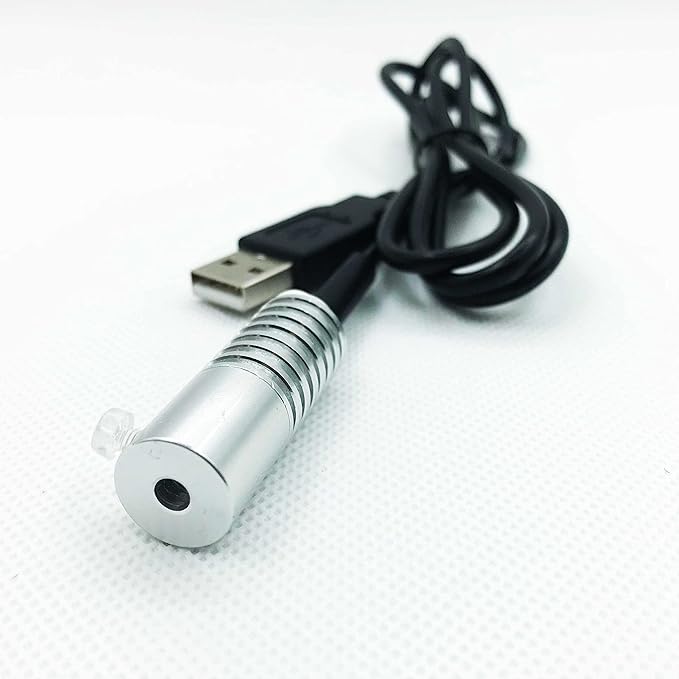 Side Glow Fiber Optic USB Light Source - Illuminator Fiber Lamp - 5V, Red, 5mm