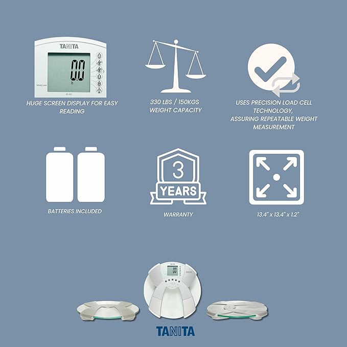 Tanita BC-533 Digital Bathroom Scale - Japan Technology Clear Glass Smart Innerscan Body Composition Monitor, Measures Weight, Body Fat, Muscle Mass, BMI, Bone Mass, Visceral Fat - FSA/HSA Eligible
