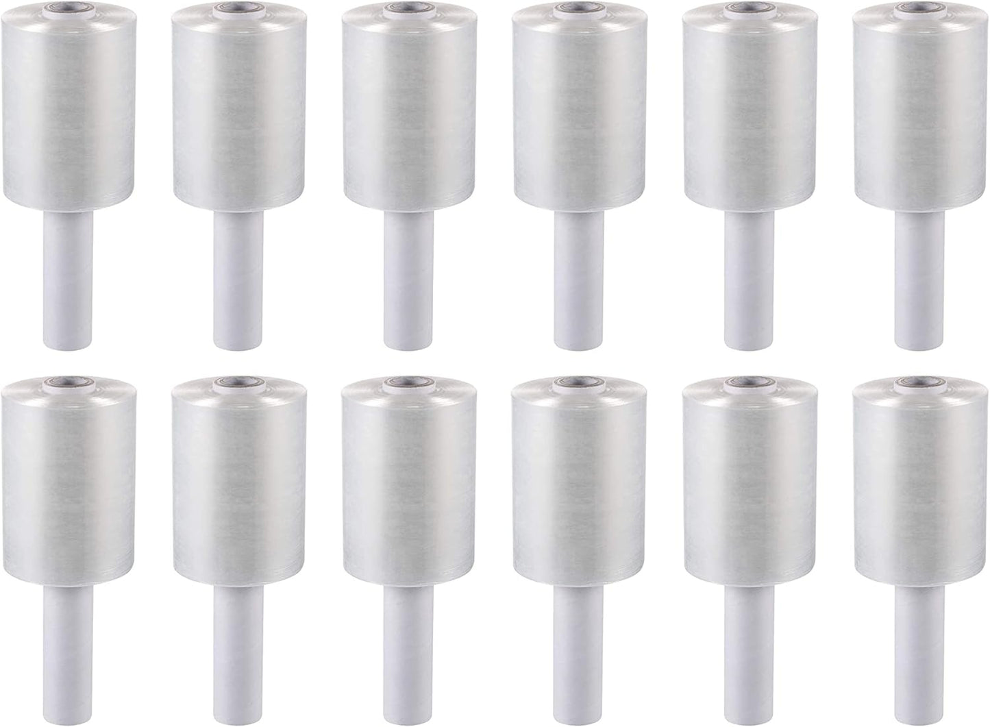 5” Stretch Wrap Mini Film 12 Rolls x 1000 Ft by PackageZoom Industrial Strength Adhering Shrink Wrap Rolls for Box & Furniture Wrapping Heavy Duty, 55 Gauge Clear Plastic Wrap for Moving & Packing