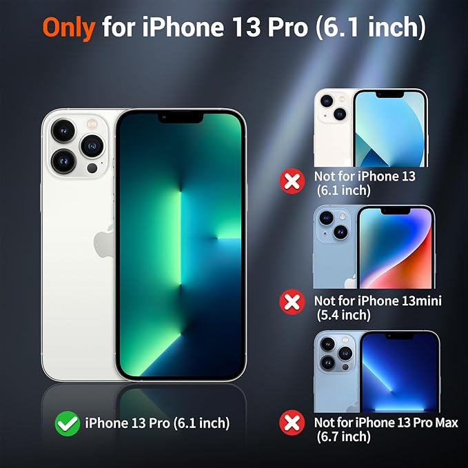 SUPFINE Magnetic for iPhone 13 Pro Case (Compatible with MagSafe) (Military Grade Drop Protection) Translucent Matte Shockproof with Anti-Fingerprint Phone Case,Forest Green