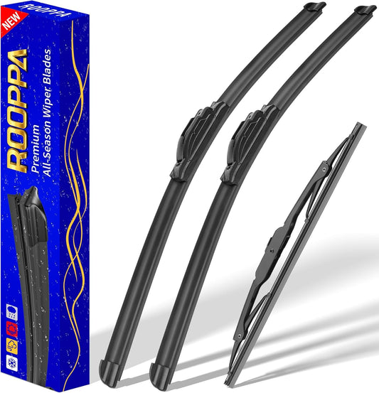 3 wipers Replacement for 1997-2001 Honda CR-V CRV, Windshield Wiper Blades Original Equipment Replacement - 20"/19"/11" (Set of 3) U/J HOOK