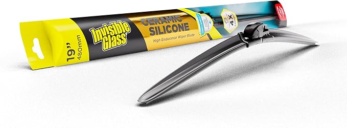 Invisible Glass CSB19 Ceramic Silicone 19" Premium All-Season Windshield Wiper Blade – Automotive Replacement Beam Blade with HydroGuard Water Repellent Coating for Quiet, Streak-Free Performance