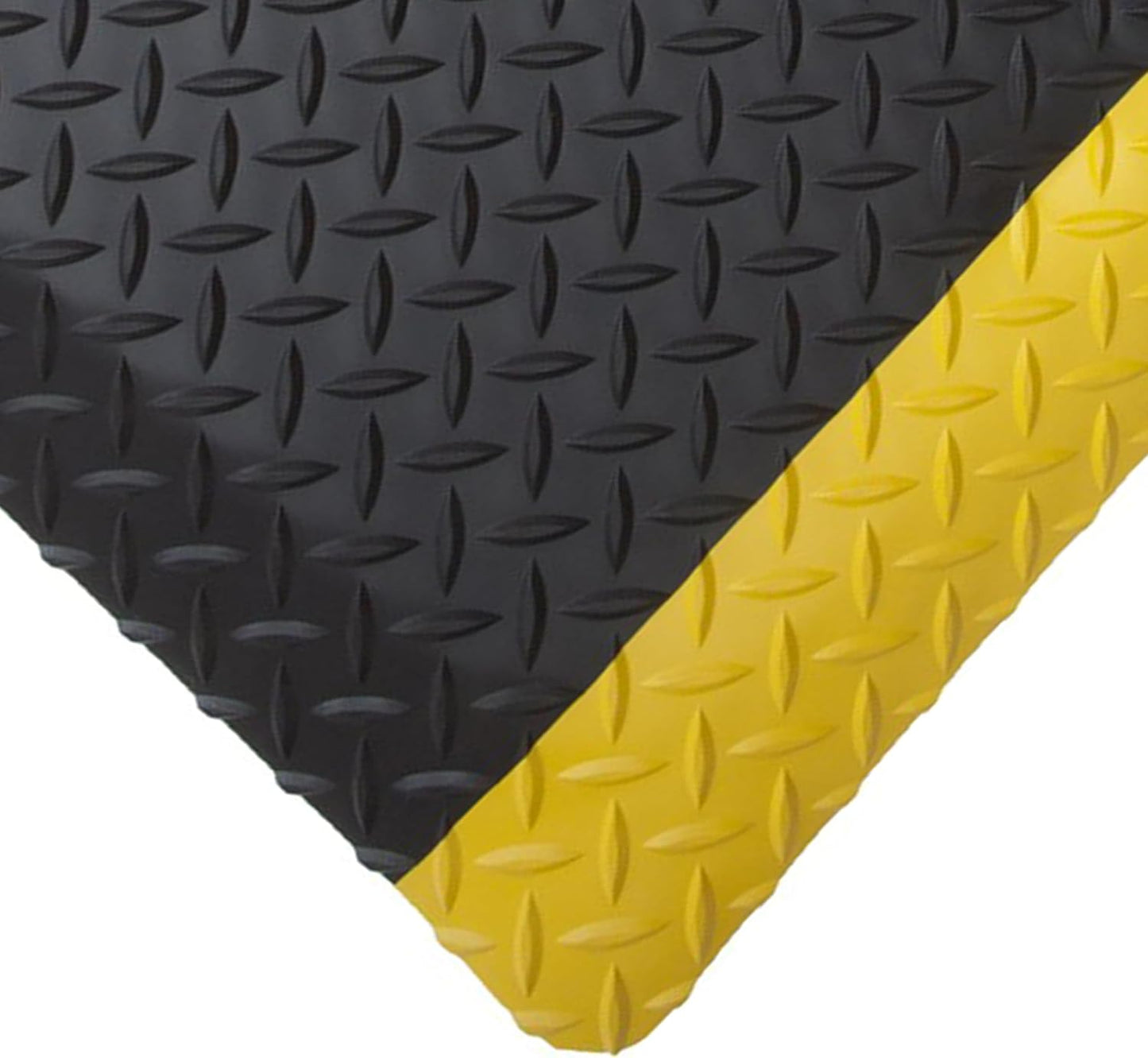 Rhino Mats, American Classic Diamond Anti-Fatigue Mats, Industrial Ergonomic Comfort Standing Mat for Work, Home, Garage, Office, Kitchen or Anywhere (Black/Yellow 9/16" Thick, 2 FT. x 5 FT.)