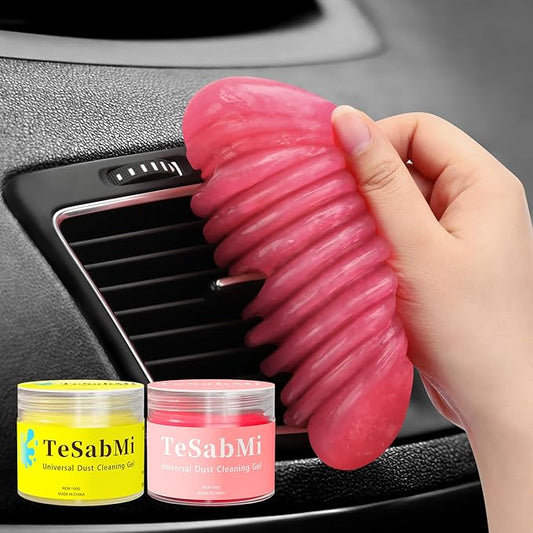 Car Cleaning Gel for Car Cleaning Putty Car Putty Car Interior Cleaner Auto Detail Tools Car Cleaning Slime Car Accessories White Elephant Gifts for Men Women Adults Stocking Stuffers 2 Pack