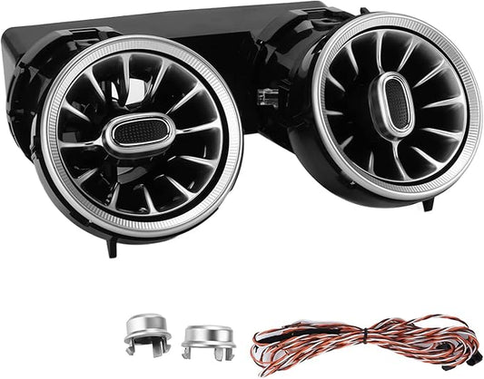 3 Color Rear LED Vent Ambient Light Kit for C GLC Class W205 X253 2015‑2018 ABS PC Replacement Rear Outlet with Matte Finish