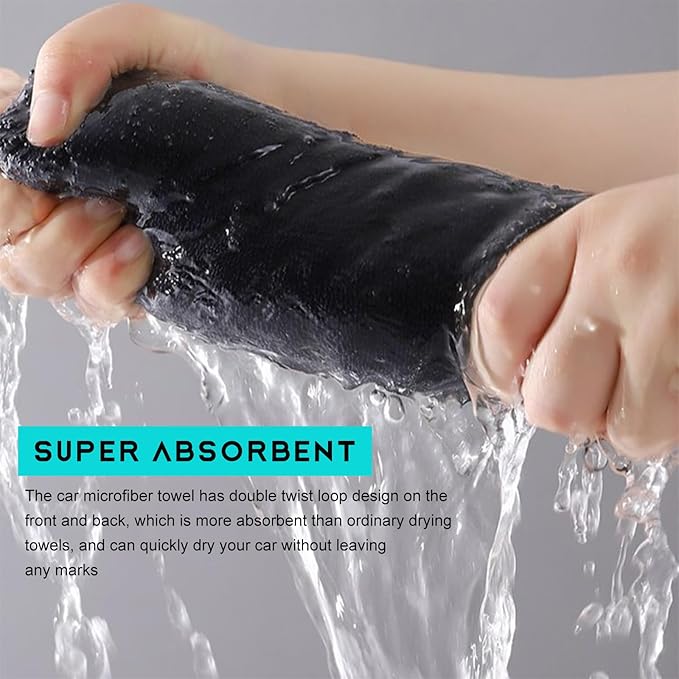 Microfiber Towels for Cars, 15.7"x23.6" 1200 GSM Ultra Thick Soft Car Detailing Drying Towel, Super Absorbent Double Twisted Loop Cloth Cleaning Towel for Car Truck SUV