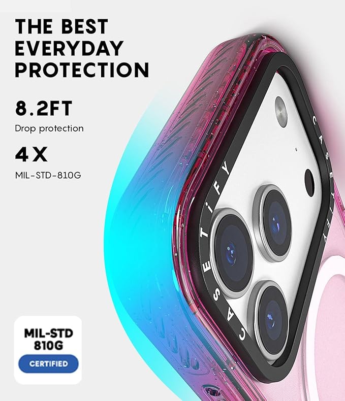 CASETiFY Impact iPhone 17 Case [Slim/Compatible with Magsafe / 8.2 ft. 4X Military Grade Drop Protection] - Lisbon Love Summer Flowers Clear - Clear Black