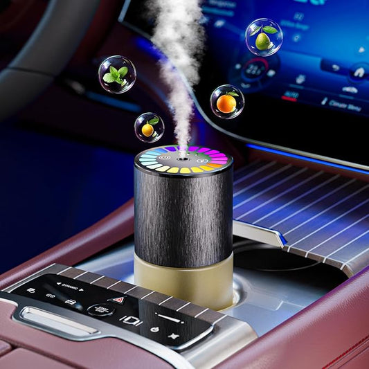 Car Air Freshener, Car Fresheners Long Lasting, Auto On/Off, 3 Adjustable Modes for Custom Scent Intensity, 150mL Large Capacity, Diffuser with RGB Music Syncing Light (Cologne)