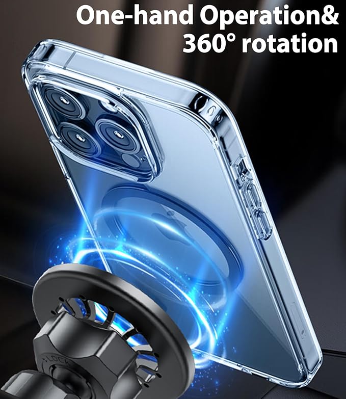 Honda CR-V Phone Mount for MagSafe, Exclusive Fit for Honda CR-V 2017-2022, Fit for MagSafe iPhone 16/15/14/13/12/Mini Series, Super-Strong Magnet for Air Vent Honda CR-V Accessories Holder