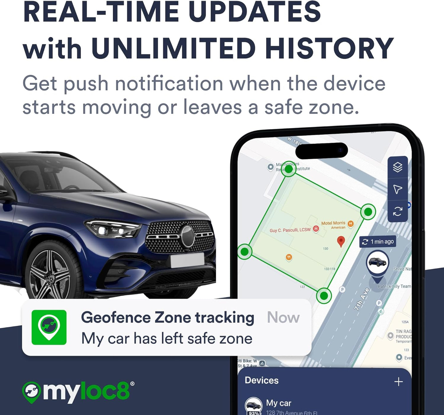 GPS Tracker for Vehicles with Magnet – 4G LTE Real-Time Location Device with App, Built-in SIM, 14-Day Battery – Anti-Theft GPS Tracker for Car, Motorcycle, Scooter, Bike - 12-Mo Subscription Incl