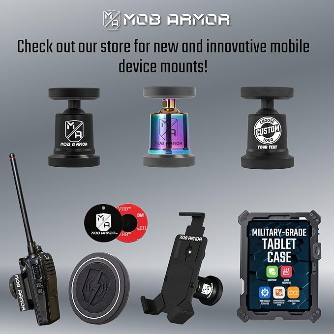 Mob Armor MobNetic Maxx - USA Assembled Magnetic Phone Holder for Car, Magnetic Car Phone Mount, 90-Degree Tilt, 360-Degree Rotation, Aluminum Metal, Compatible with iPhone & Android - Bronze