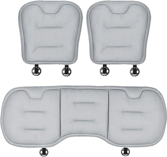 Car Seat Cushion for Porsche Macan 2015-2025-pr, Breathable Non-Slip Driver Seat Pad Ergonomic Memory Foam for Long Driving Car Office,B/3Pcs-Grey
