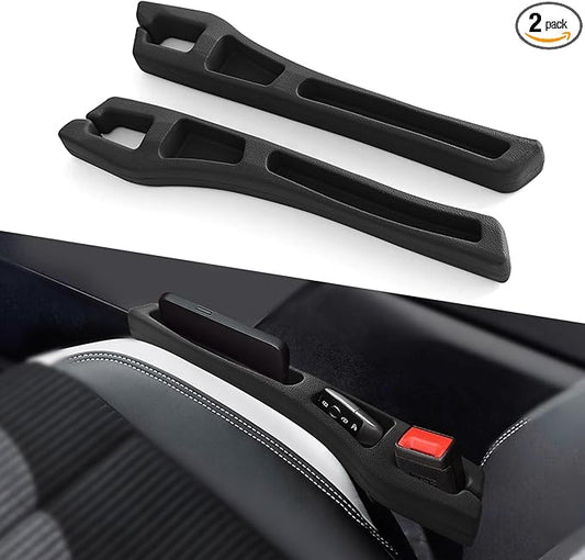 2PCS No Drop Seat Guard, Car Seat Gap Filler, Multi-Function Car Side Gap Filler for Prevent Items Falling, Universal Auto Blocker Between Seats Auto Organizer Accessories for Most Cars