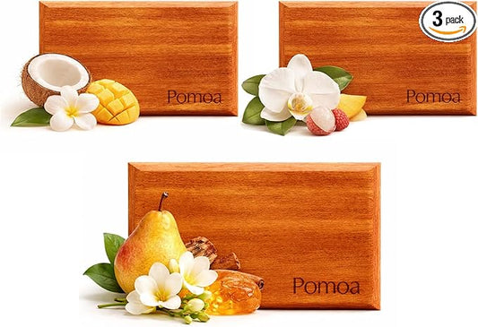 Car Air Freshener - Wood Air Freshener Refill - INCLUDED Premium Leather Clips - Car Odor Eliminator for Visor Clip - Long Lasting Scent - Vehicle Scent Diffuser for Cabin, Truck & SUVs - Pack of 3