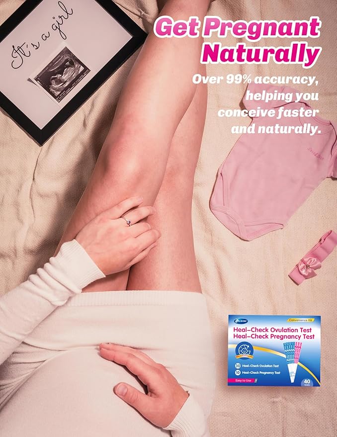 60 Ovulation and 20 Pregnancy Tests Strips with 80 Urine Cups, Fertility for Women TTC, Easy to Use at Home, Over 99% Accuracy, Individually Wrapped, FSA HSA Eligible