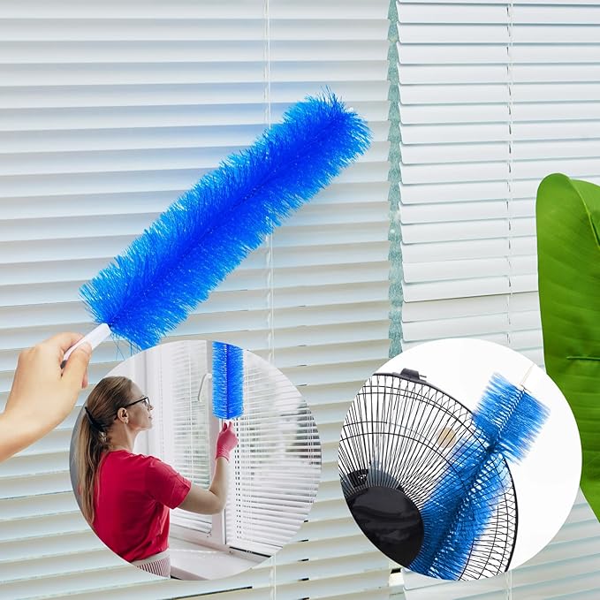Fan Cleaner Brush，Fan Brush Cobweb Duster Microfiber Duster Ideal for Ceiling Duster, Air Vents, Curtains，Fan Cleaner for Box Fan（2PCS）