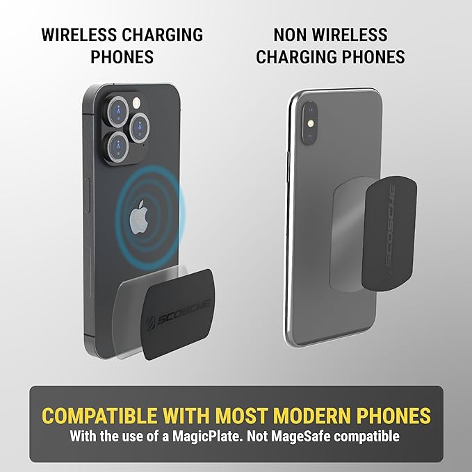 Scosche MAGVM2B MagicMount Magnetic Cell Phone Stand, Hands-Free Cellphone Holder for Car Vent Phone Mount Compatible with iPhone, Samsung and all Mobile Android Phones, Not Compatible with MagSafe